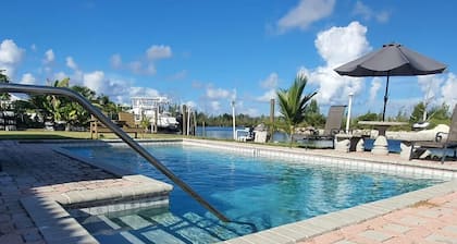 Waterfront home with private dock near the beach