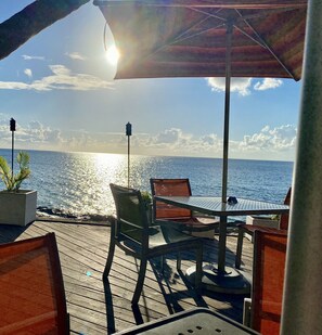 Outdoor dining - 2BR, 2BA Newly Updated Ocean View  (Christiansted, St Croix)