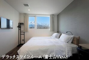 1 bedroom, desk, free WiFi, bed sheets - Mt Fuji view  Deluxe twin room room without m / Fujiyoshida Yamanashi (Fujiyoshida)