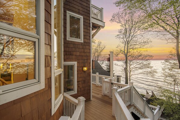 Terrace/patio - Spectacular Lake Michigan Views/Beach Access from Douglas Lakeshore Beach House (Douglas)