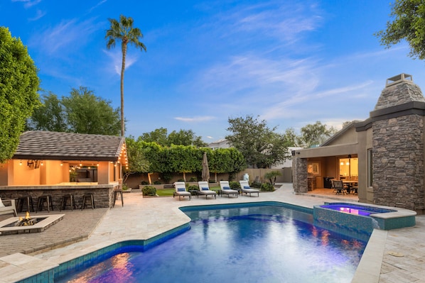 A heated pool
