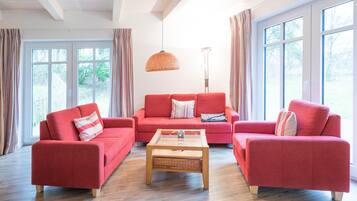 TV, fireplace, DVD player, books