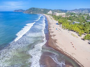On the beach, beach towels