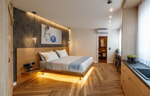 Design Double Room | Peralatan tempat tidur premium, gebar bulu kapas, tilam berlapik 
