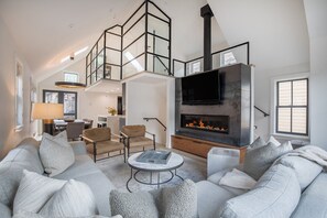 TV, fireplace, stereo - 1st In Line: Mtn. Modern Home, Hot Tub & High End (Telluride)