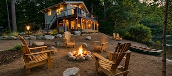 Pond-Side Chalet • Private Beach • Canoe & Kayak • Sleeps 7 • Near Storyland