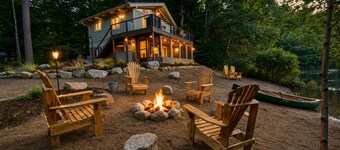 Pond-Side Chalet • Private Beach • Canoe & Kayak • Sleeps 7 • Near Storyland