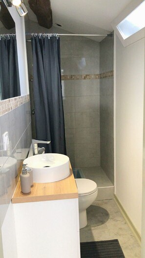 Shower, hair dryer, towels, soap - STUDIO LE NID ★ PLEIN CENTER ★ LUMINEUX ★ WIFI (Valence d'Agen)