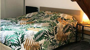 1 bedroom, iron/ironing board, travel crib, free WiFi