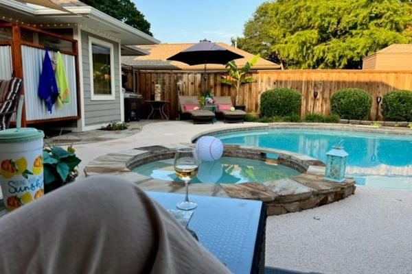 Piscine extérieure, piscine chauffée