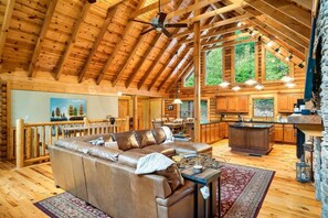 Smart TV, fireplace, video games, books