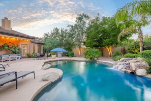 Outdoor pool, a heated pool
