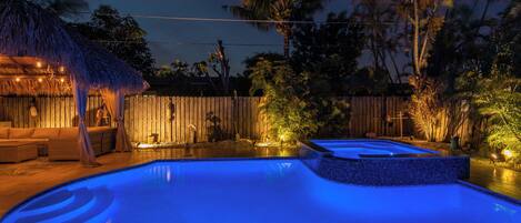 Outdoor pool, a heated pool