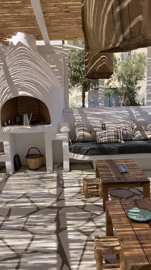 Villa | Balcony - Stunning Villa Roof top With sea View, Ios, Greece (Ios)