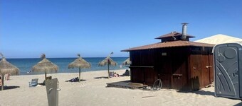 Super modern, new, comfortable studio - first line of the Mediterranean Sea -. 