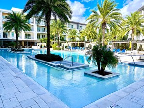 Outdoor pool, a heated pool