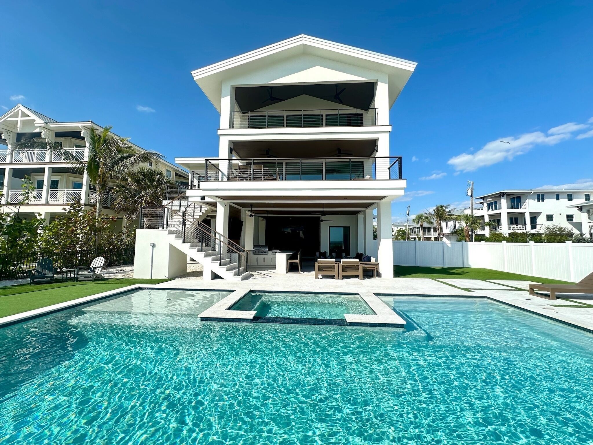 A heated pool