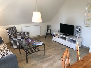 TV, DVD player, stereo