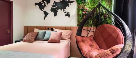 1 غرفة نوم ومكتب ومكواة/لوح كي وواي فاي