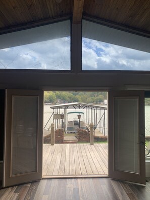 Interior - Lake Front Home with 3 steps to water, private dock, quiet cove & flat yard (Versailles)