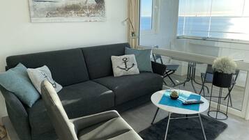 Fernseher, DVD-Player, Tischtennisplatte