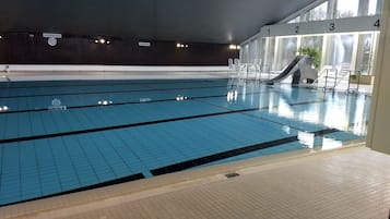 Indoor pool, a heated pool