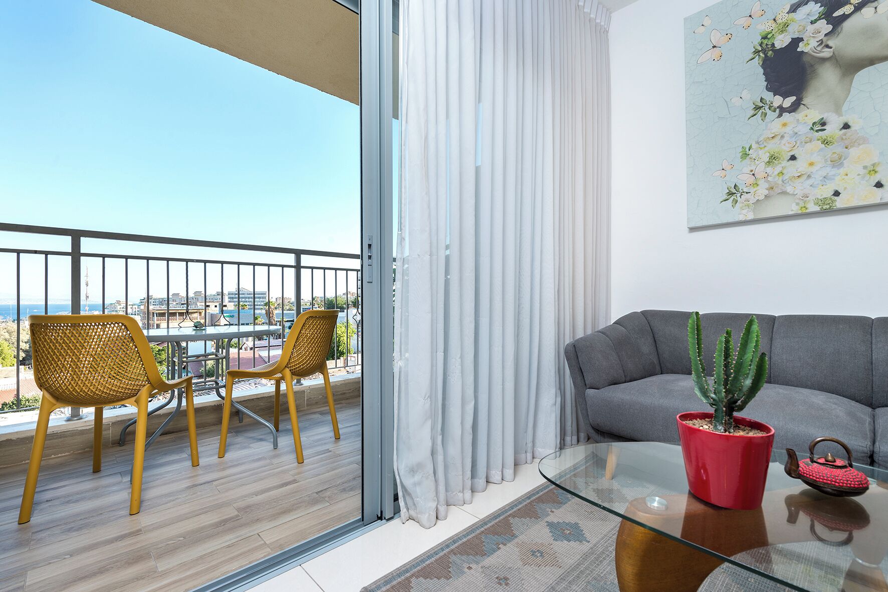 Căn hộ có thiết kế đặc sắc, 1 phòng ngủ, quang cảnh bãi biển | Hiên