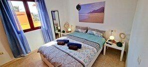 2 bedrooms, in-room safe, iron/ironing board, travel cot