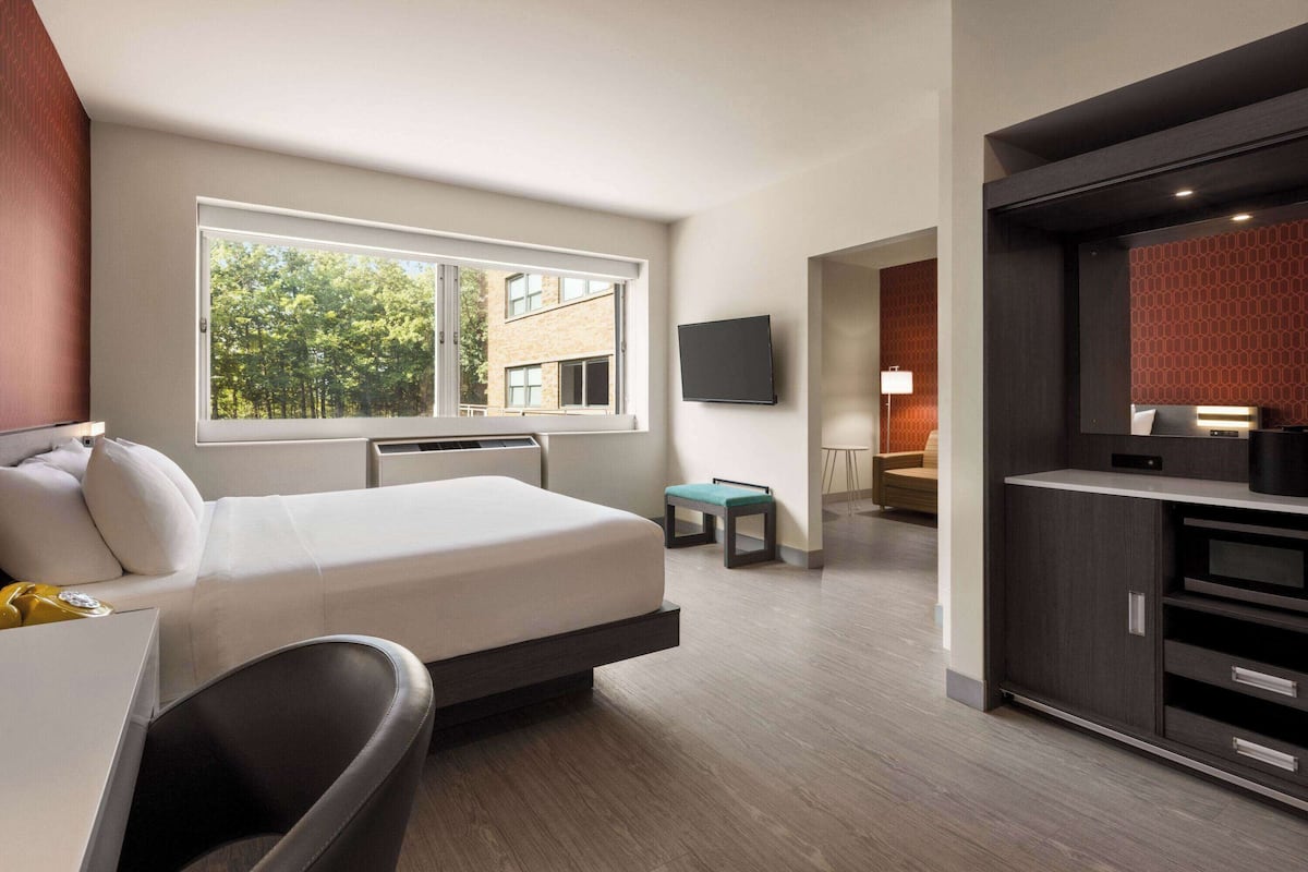 room, 1 king bed, accessible, non smoking | 1 bedroom, desk, laptop workspace, iron/ironing board