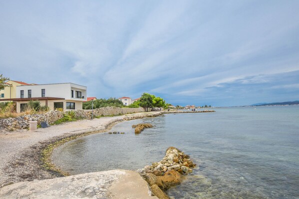 Privat strand i nærheten