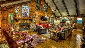 House, 3 Bedrooms | Living room - Blue Cabin in the Sky by Escape to Blue Ridge (Blue Ridge)