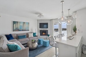 TV connectée, cheminée