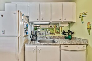 Microwave, oven, stovetop, dishwasher