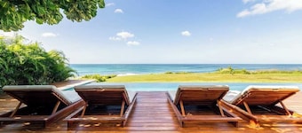 Luxury oceanfront villa, infinity pool + housekeeping & concierge included.