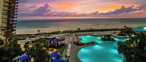 Outdoor pool, a heated pool