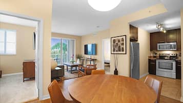Premium Apartment, 2 Bedrooms, City View | Private kitchen | Full-sized fridge, microwave, oven, stovetop