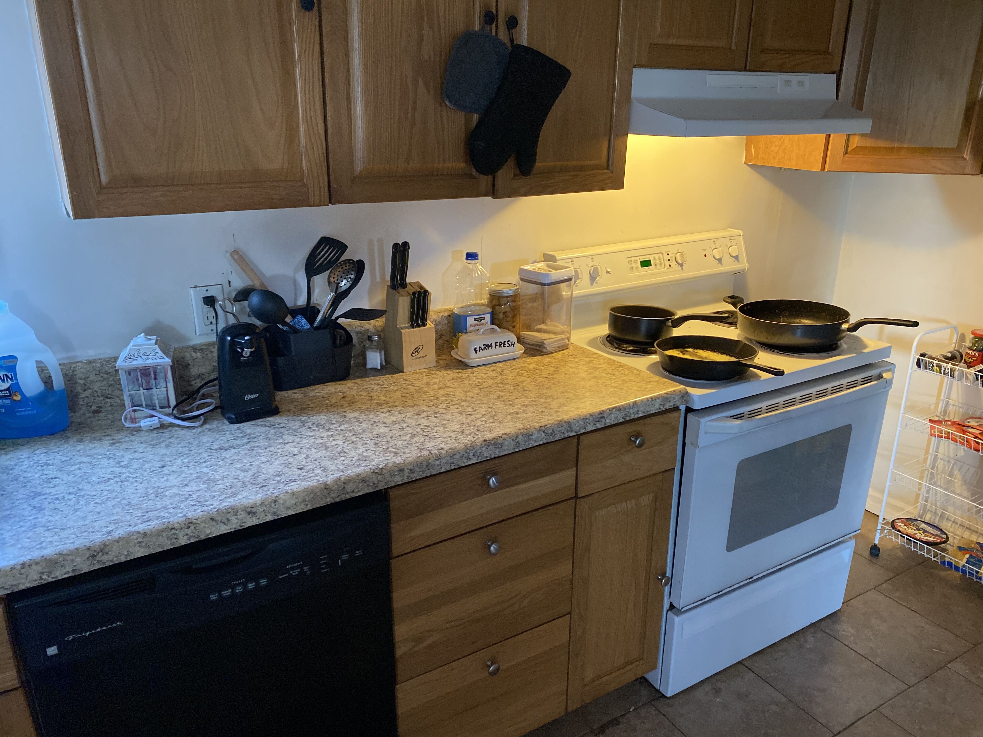 Geladeira, micro-ondas, cooktop, lava-louças