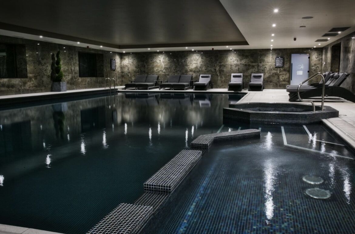 Indoor pool, a heated pool