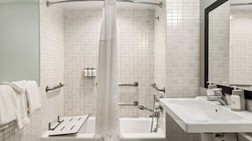 Towels, soap, shampoo, toilet paper