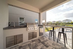 Outdoor dining - 256-Luxury 7BR Mansion: Pool, Spa, Cinema (Four Corners)