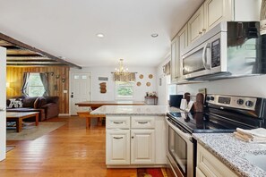 Fridge, microwave, oven, stovetop - Dog-Friendly Cottage w/Free WiFi, Kayak, Firepit, and Wood Stove (Ossipee)