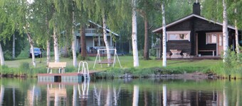 North Savonia, Log cottage and Lakeside sauna,  rental cottage.
