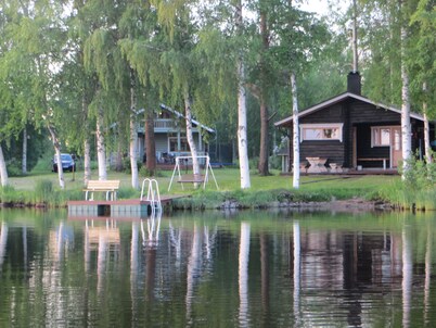 North Savonia, Log cottage and Lakeside sauna,  rental cottage.