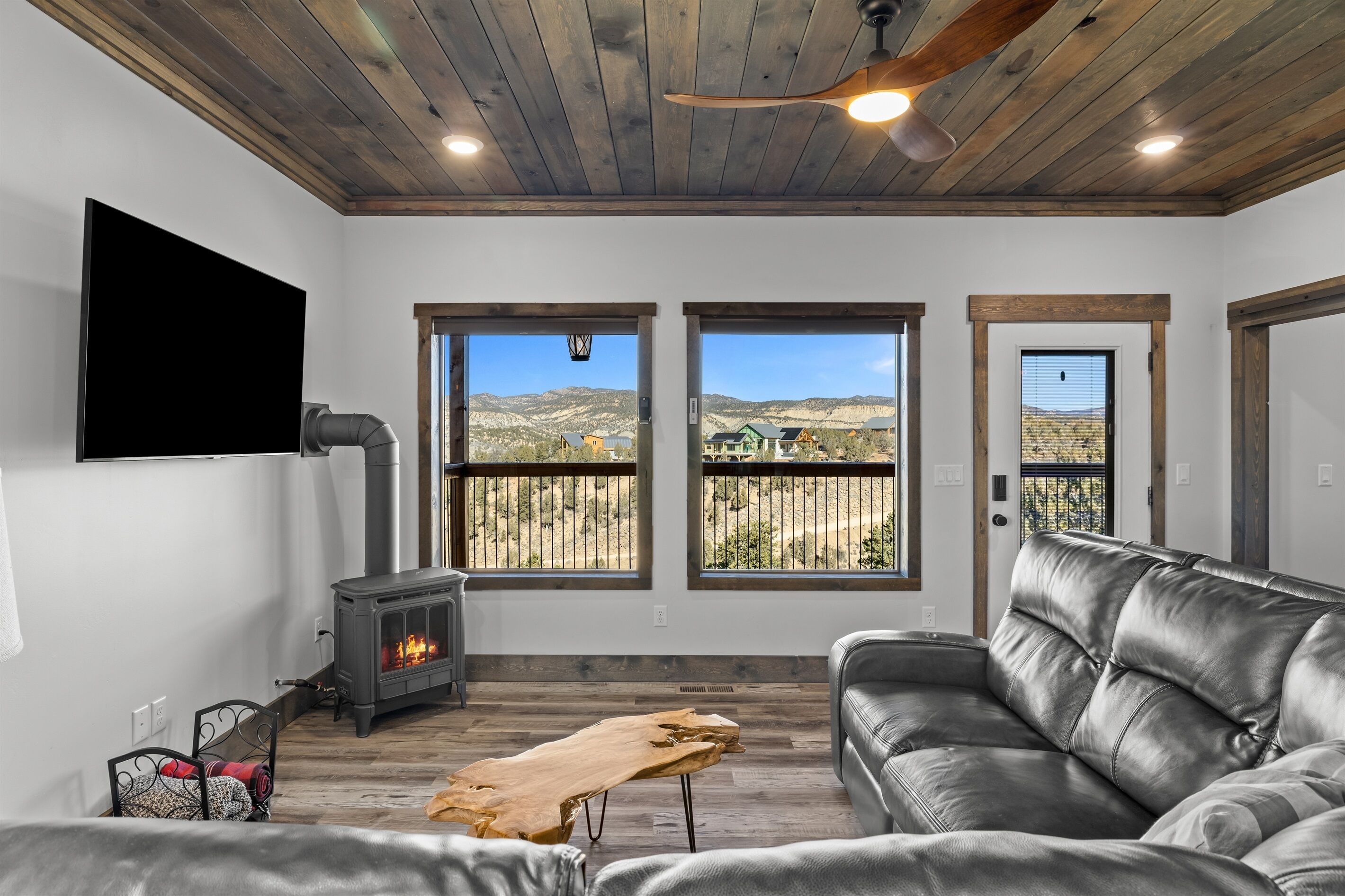 智能电视、壁炉、书