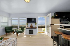TV, fireplace, offices - The Ocean Front Lime w/ Beach Access (San Diego)