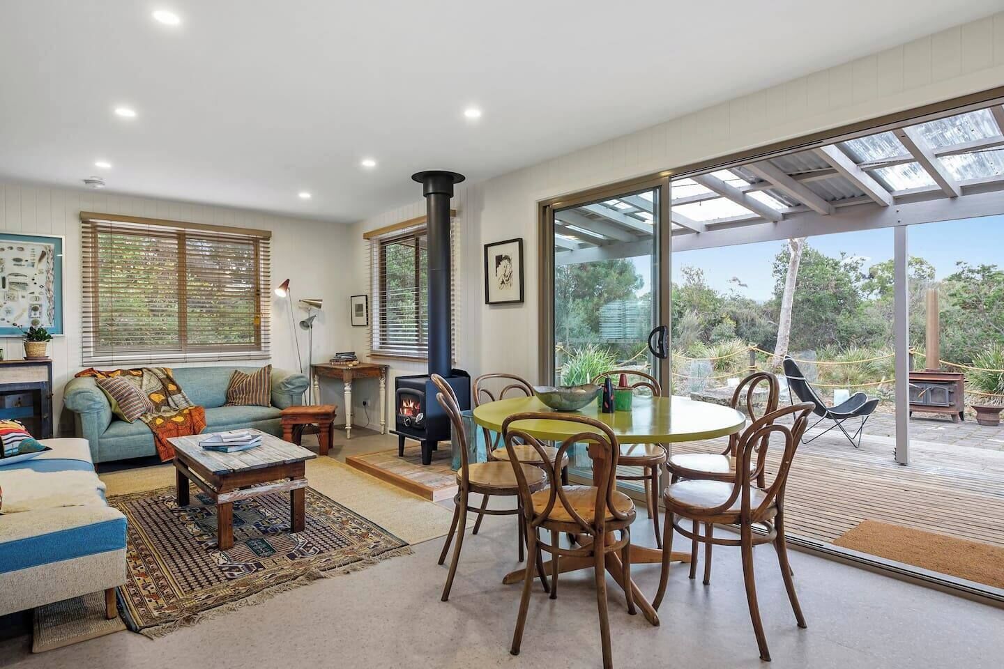 Gather around the six-seater dining table in this charming space, perfect for enjoying home-cooked meals with family and friends.