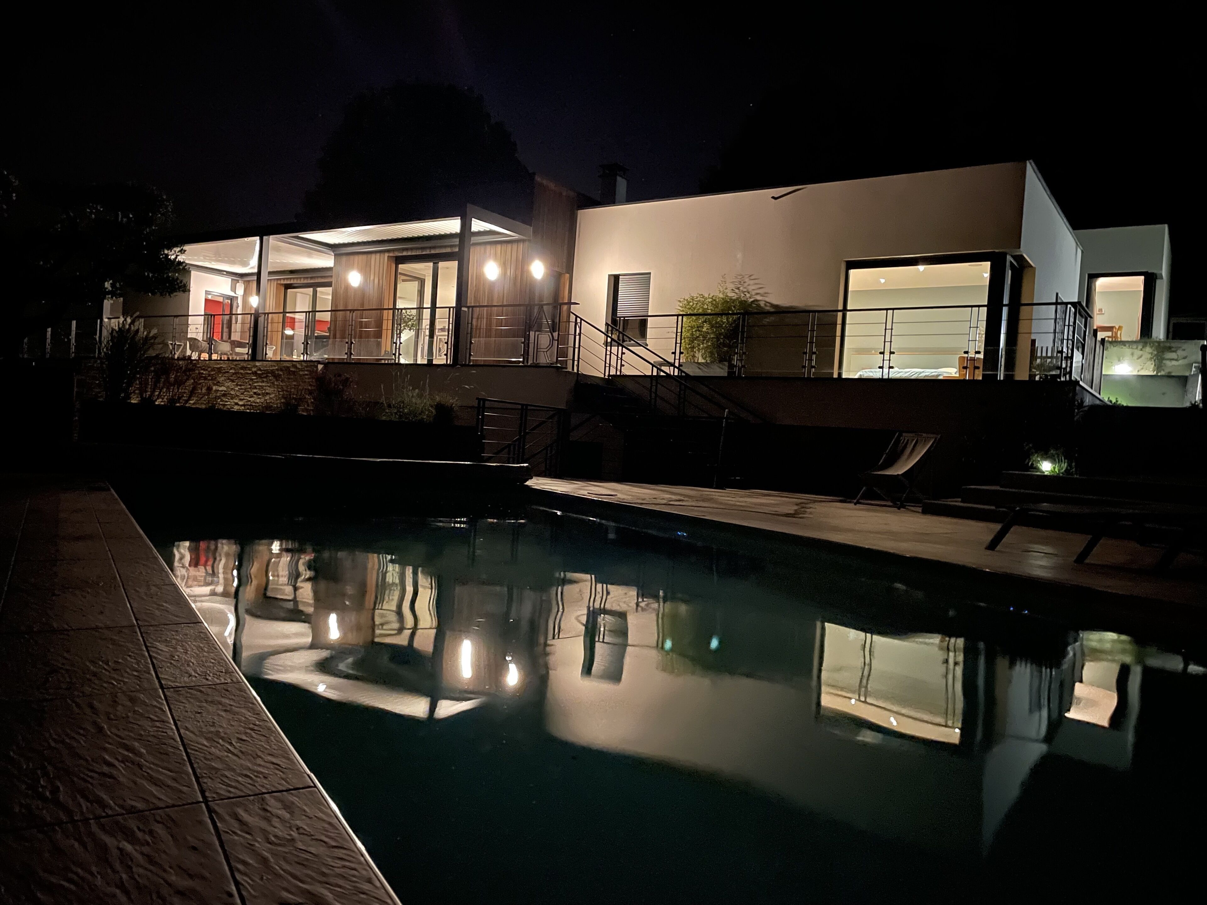 Piscine extérieure, piscine chauffée