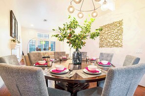 Dining - NEW! LQ Luxury Retreat - Saltwater Pool, Game Room, BBQ, Family Fun! LIc #66008 (La Quinta)