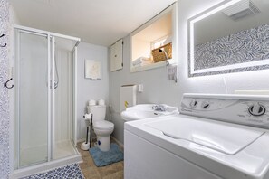 Hair dryer, towels