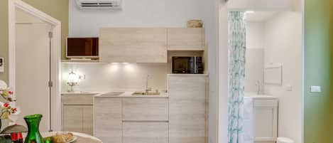 Lägenhet - 1 sovrum | Eget kök | Stort kylskåp, mikrovågsugn, spishäll och diskmaskin